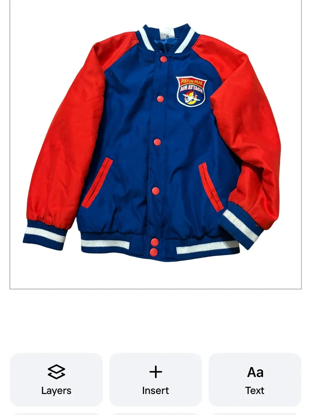 Disney Store Planes Fire & Rescue Varsity Jacket Coat Boys Red Blue 5/6